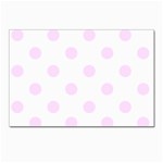 Polka Dots - Pale Thistle Violet on White Postcard 4 x 6  (Pkg of 10)