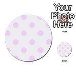 Polka Dots - Pale Thistle Violet on White Multi-purpose Cards (Round)