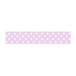 Polka Dots - White on Thistle Violet Flano Scarf (Mini)