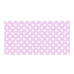 Polka Dots - White on Thistle Violet Satin Wrap