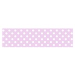 Polka Dots - White on Thistle Violet Satin Scarf (Oblong)