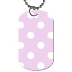 Polka Dots - White on Thistle Violet Dog Tag (One Side)