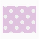 Polka Dots - White on Thistle Violet Small Glasses Cloth