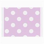 Polka Dots - White on Thistle Violet Large Glasses Cloth (2 Sides)