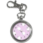 Polka Dots - White on Thistle Violet Key Chain Watch