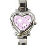 Polka Dots - White on Thistle Violet Heart Italian Charm Watch