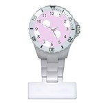 Polka Dots - White on Thistle Violet Nurses Watch
