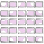 Polka Dots - White on Thistle Violet 9mm Italian Charm (25 pack)
