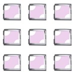 Polka Dots - White on Thistle Violet Mega Link Italian Charm (9 pack)