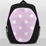 Polka Dots - White on Thistle Violet Backpack Bag