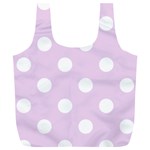 Polka Dots - White on Thistle Violet Full Print Recycle Bag (XL)