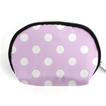 Polka Dots - White on Thistle Violet Accessory Pouch (Medium)