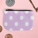 Polka Dots - White on Thistle Violet Mini Coin Purse