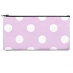 Polka Dots - White on Thistle Violet Pencil Case
