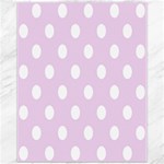 Polka Dots - White on Thistle Violet Canvas 11  x 14 
