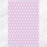 Polka Dots - White on Thistle Violet Canvas 24  x 36 
