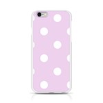 Polka Dots - White on Thistle Violet Apple iPhone 6/6S Silicone Case (Transparent)