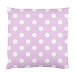 Polka Dots - White on Thistle Violet Standard Cushion Case (Two Sides)
