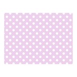 Polka Dots - White on Thistle Violet Double Sided Flano Blanket (Mini)