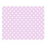 Polka Dots - White on Thistle Violet Double Sided Flano Blanket (Large)