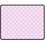 Polka Dots - White on Thistle Violet Fleece Blanket (Medium) (One Side)