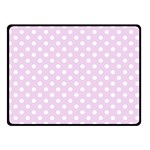 Polka Dots - White on Thistle Violet Double Sided Fleece Blanket (Small) (Two Sides)