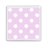 Polka Dots - White on Thistle Violet Memory Card Reader with Storage (Square)