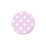 Polka Dots - White on Thistle Violet Golf Ball Marker (4 pack)