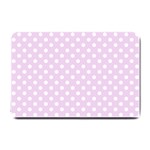 Polka Dots - White on Thistle Violet Small Doormat