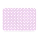 Polka Dots - White on Thistle Violet Plate Mat