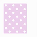 Polka Dots - White on Thistle Violet Small Garden Flag (Two Sides)