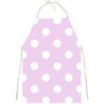 Polka Dots - White on Thistle Violet Full Print Apron