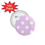 Polka Dots - White on Thistle Violet 1.75  Button (100 pack)