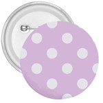 Polka Dots - White on Thistle Violet 3  Button