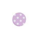 Polka Dots - White on Thistle Violet 1  Mini Magnet