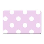 Polka Dots - White on Thistle Violet Magnet (Rectangular)
