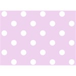 Polka Dots - White on Thistle Violet Birthday Cake 3D Greeting Card (7x5)