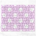 Polka Dots - White on Thistle Violet Jigsaw Puzzle (Rectangular)
