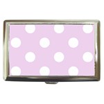 Polka Dots - White on Thistle Violet Cigarette Money Case