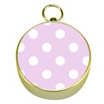 Polka Dots - White on Thistle Violet Gold Compass
