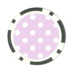 Polka Dots - White on Thistle Violet Poker Chip Card Guard (10 pack)