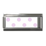 Polka Dots - Thistle Violet on White Superlink Italian Charm (9mm)