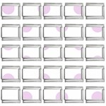 Polka Dots - Thistle Violet on White 9mm Italian Charm (25 pack)