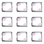 Polka Dots - Thistle Violet on White Mega Link Italian Charm (9 pack)