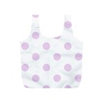 Polka Dots - Thistle Violet on White Full Print Recycle Bag (S)