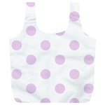 Polka Dots - Thistle Violet on White Full Print Recycle Bag (XL)