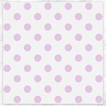 Polka Dots - Thistle Violet on White Canvas 12  x 12 