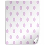 Polka Dots - Thistle Violet on White Canvas 18  x 24 
