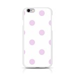 Polka Dots - Thistle Violet on White Apple iPhone 6/6S Silicone Case (Transparent)
