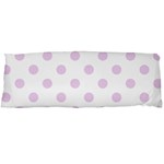 Polka Dots - Thistle Violet on White Body Pillow Case (Dakimakura) (One Side)